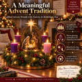 🔥50% OFF✨✝️ Lighted Nativity Advent Wreath – A Sacred 4-Week Christmas Tradition🕯️
