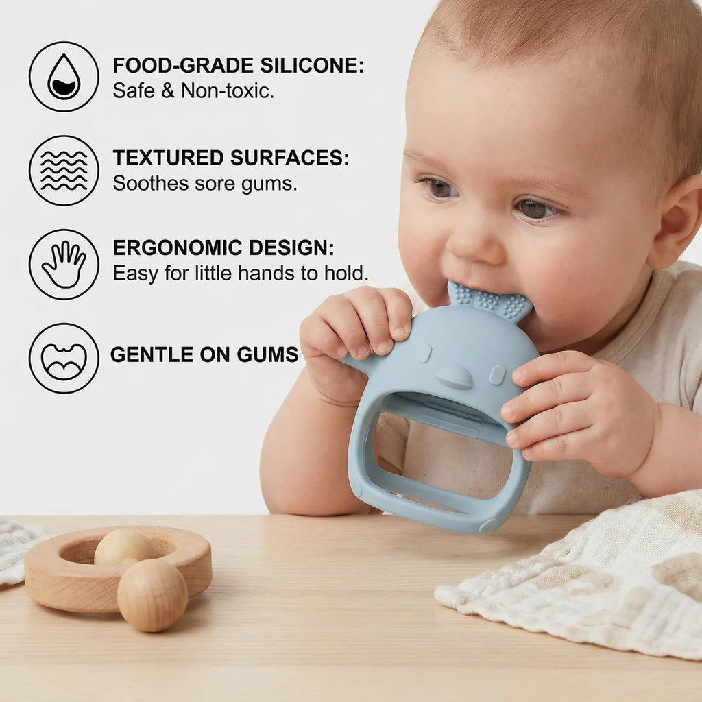 Baby Chick Silicone Teether – Gentle Food-Grade Soothing Toy