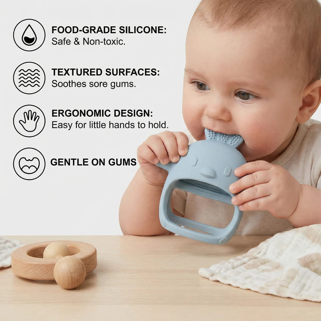 Baby Chick Silicone Teether – Gentle Food-Grade Soothing Toy