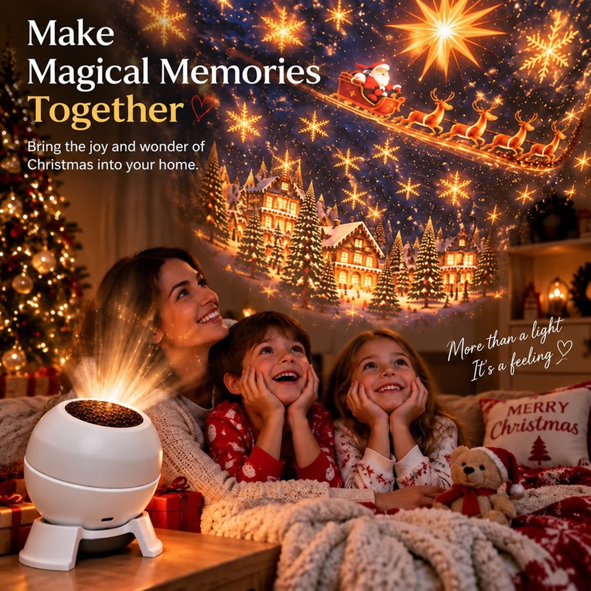 🎄🎅 Christmas Magic Projection Light – Bring Holiday Scenes to Life