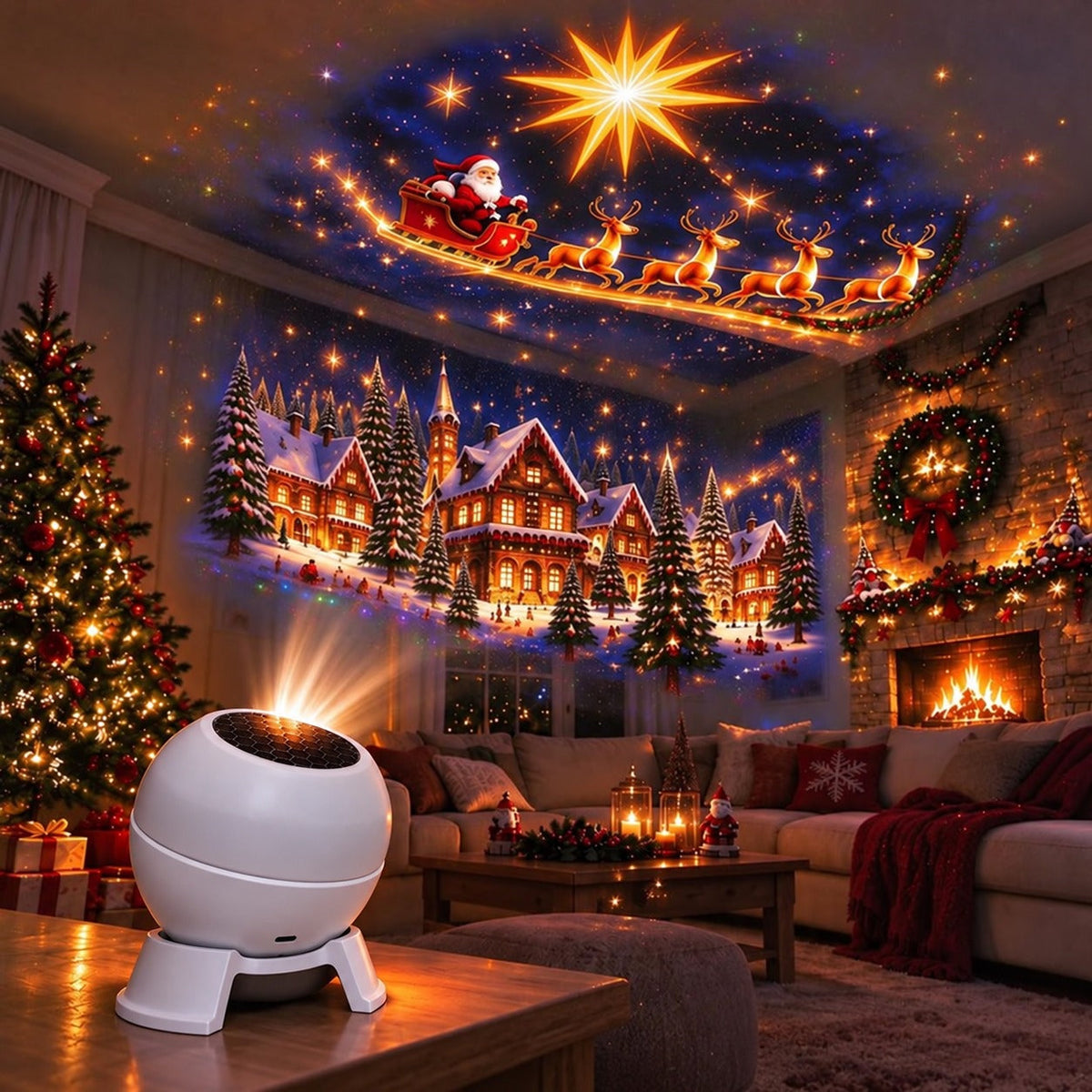 🎄🎅 Christmas Magic Projection Light – Bring Holiday Scenes to Life